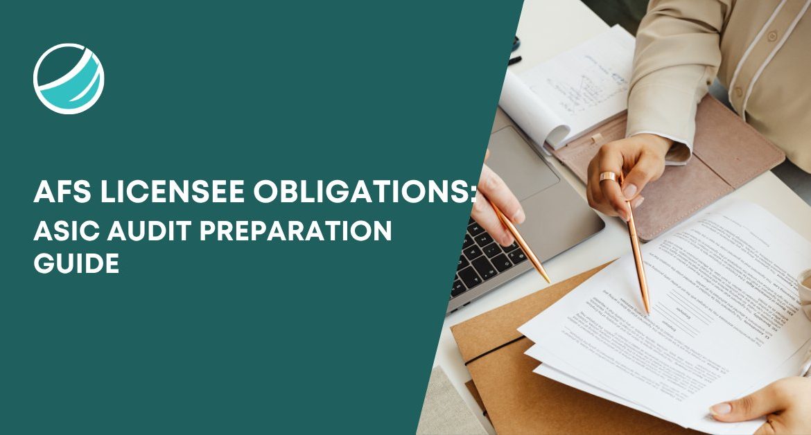 AFS Licensee Obligations: ASIC Audit Preparation Guide – professionals reviewing audit documents and compliance paperwork.